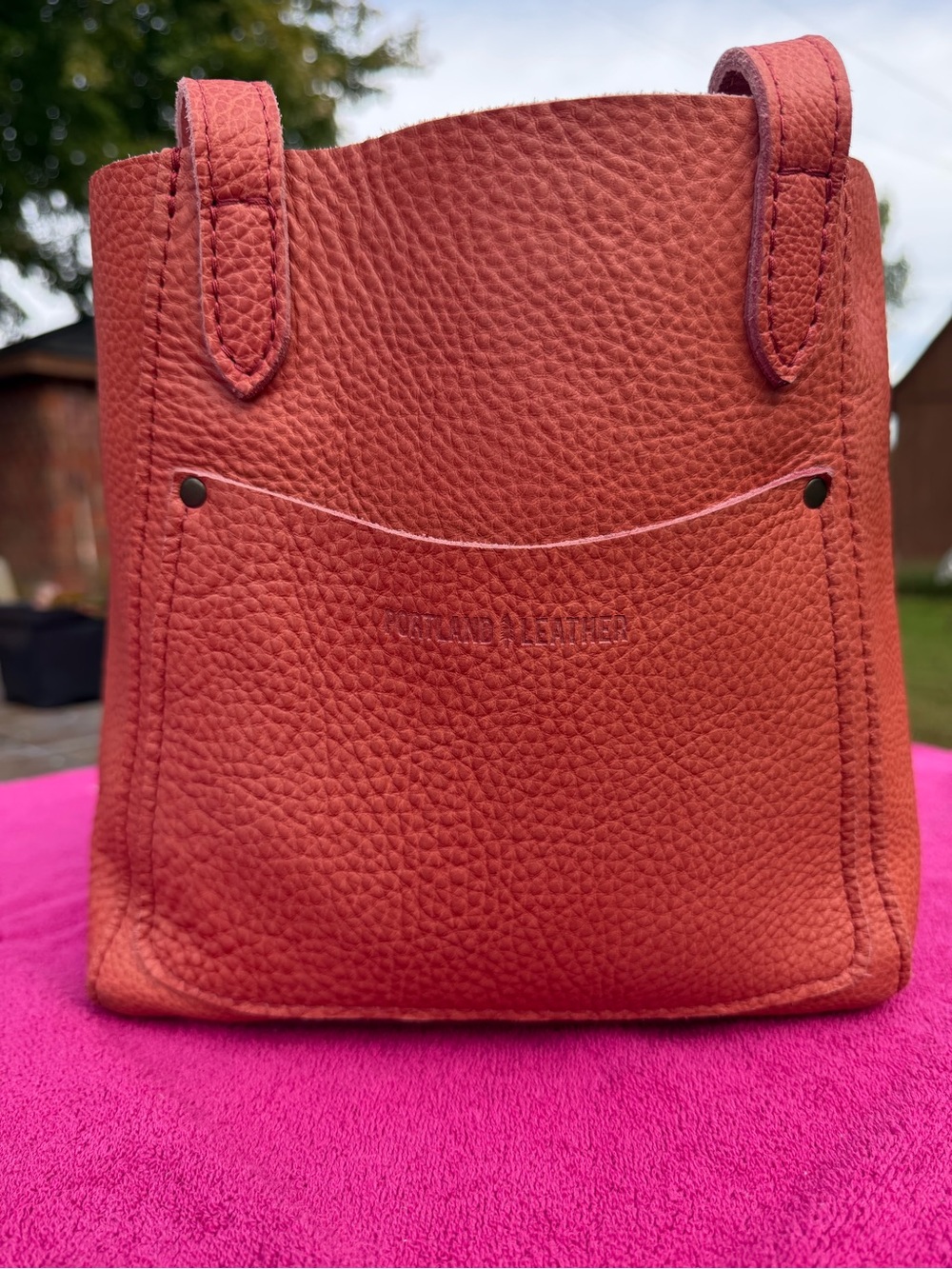 Portland Pebbled Watermelon Juliette Shoulder Bag